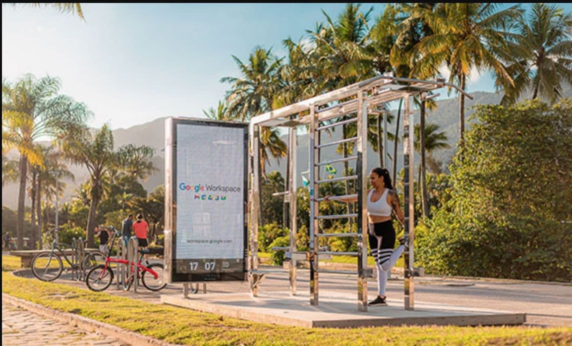 USE digital display panel with brand message